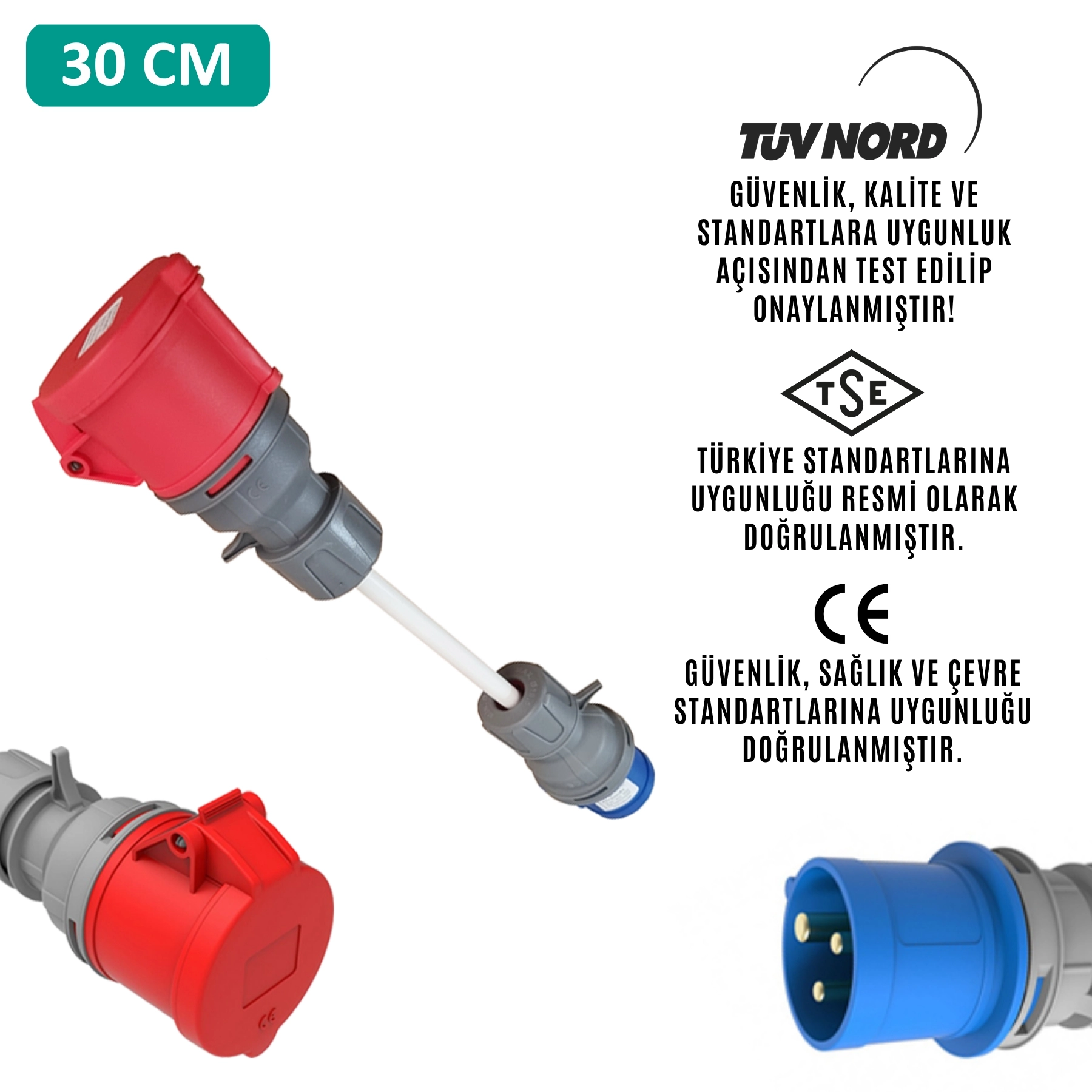 Hgsşarj, 5x32A Prİz(Kapaklı), 3x32A Fiş Dönüştürücü Adaptör. 3x6 Kablo Kalınlığı, Prysmian Marka
