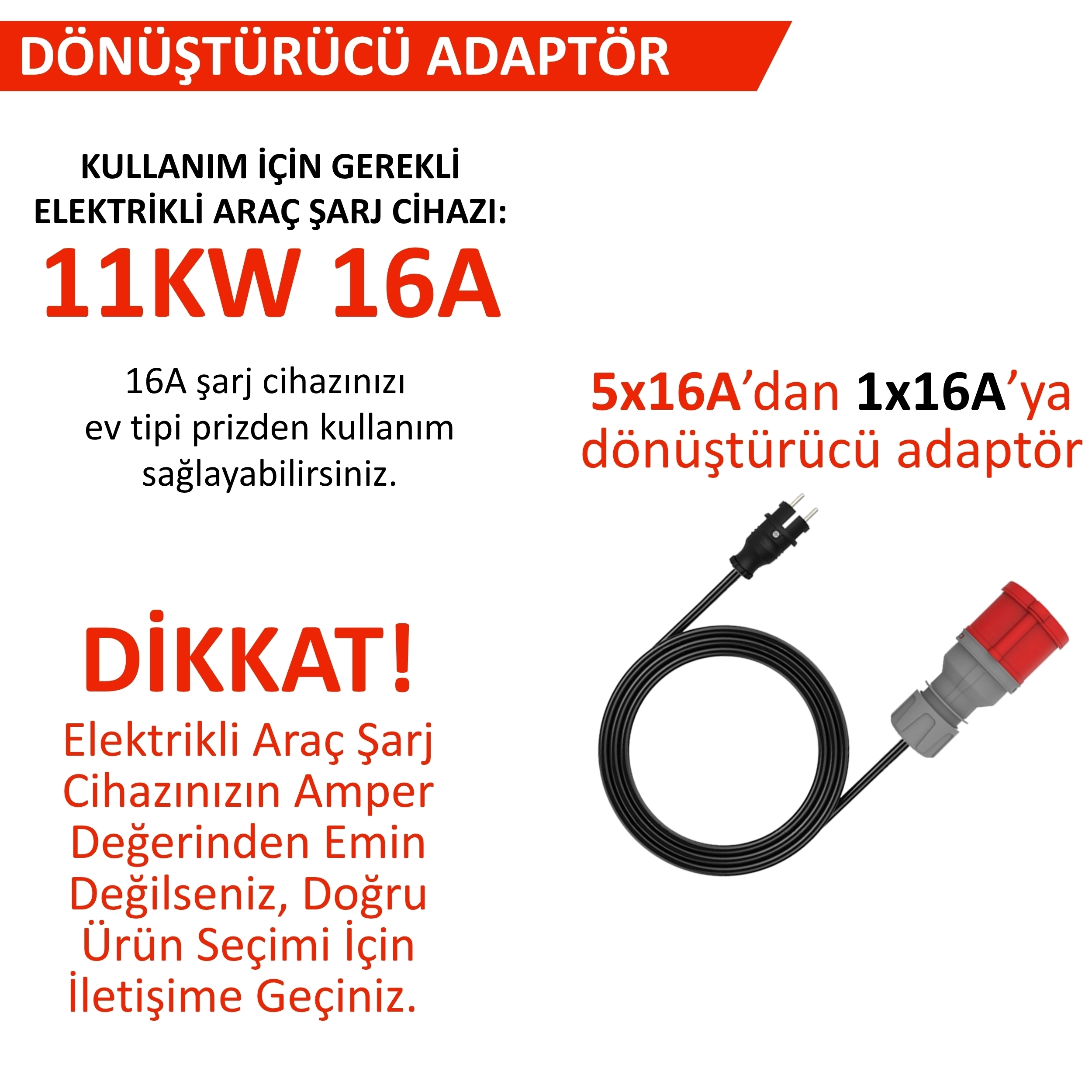 Hgsşarj, 5m, 10m, 15m, 20m- 5x16A 380V-450V ile Çalışan Cihazınızı, 220V Ev Tipi Prize Bağlamayı Sağlar. 5x16A Fiş Olan Tüm Cihazlarda Kullanılabilir. Cihazınıza Uygun Adaptörleri Dakikalar içinde Whatsapp Hattımızdan Öğrenin. Teknik Destek 0530 9715215