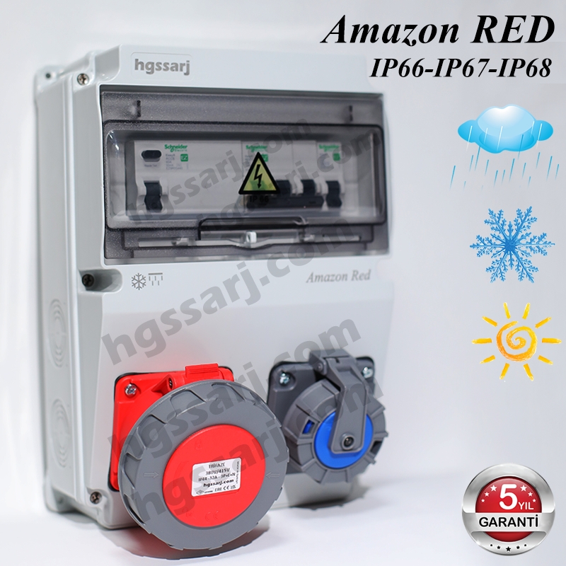 Amazon%20RED,%20IP66-IP67-IP68,%20Trifaze%20Elektrikli%20Araç%20Kombinasyon%20Kutusu,%205x32A%20+%201x16A%20-Sigorta%20Markası%20Seçeneği%20-%205%20Yıl%20Garanti