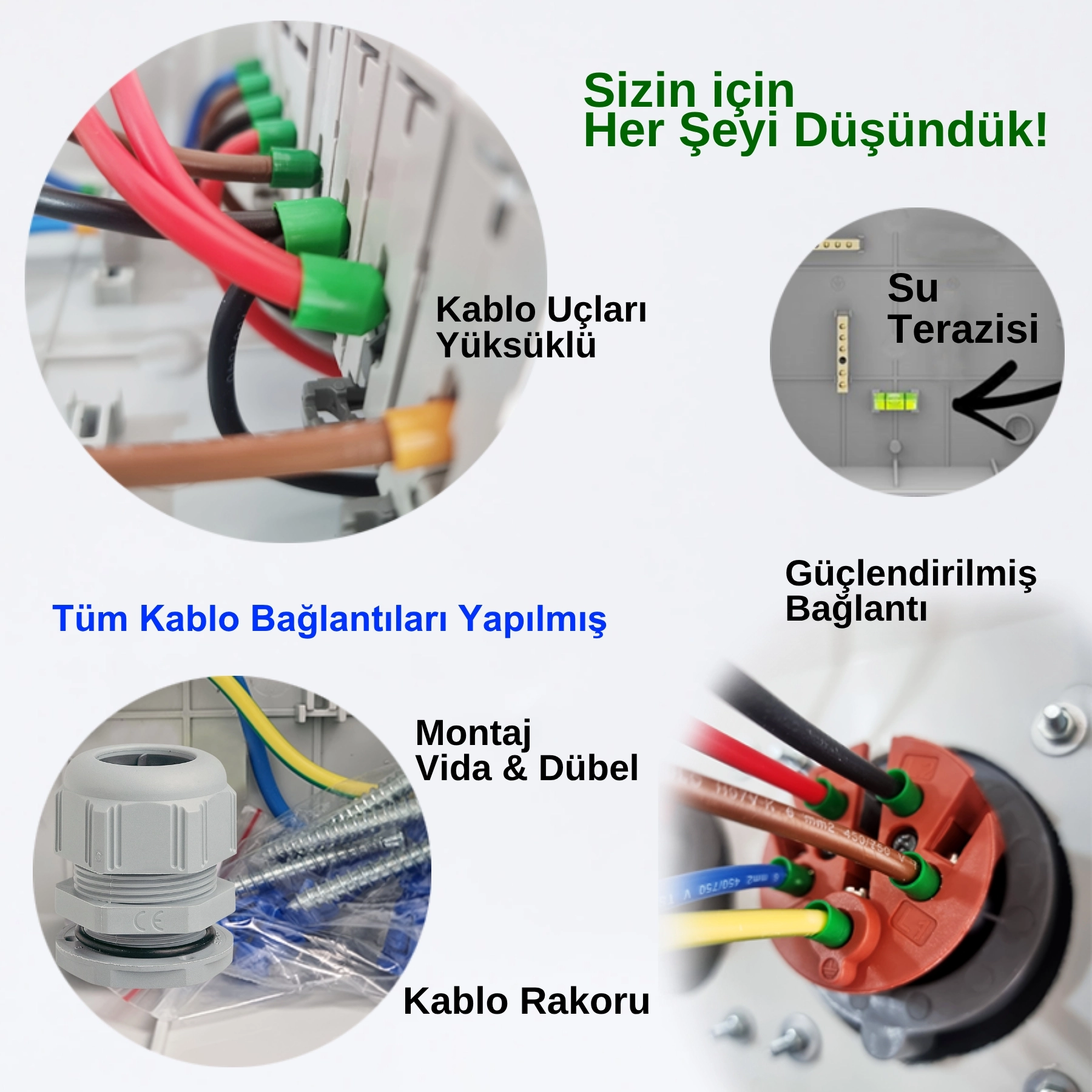 Amazon DELUXE IP66-IP67-IP68, Trifaze Elektrikli Araç Kombinasyon Kutusu, Tesla Blue Adaptöre Uyumlu, 5x32A + 3x32A + 1x16A - Sigorta Markası Seçeneği - 5 Yıl Garanti