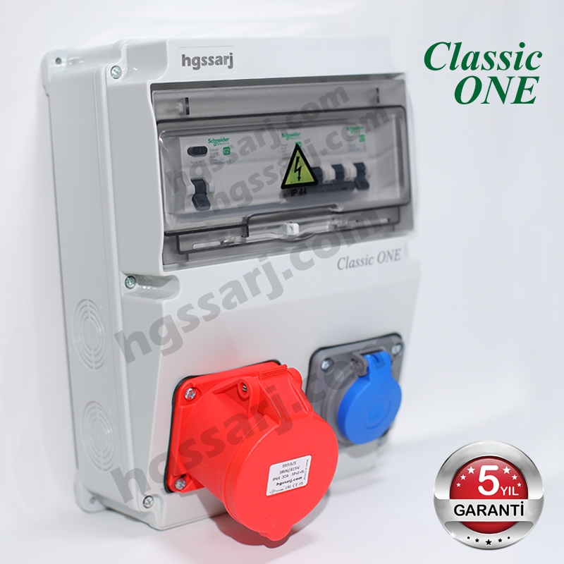 Classic%20ONE,%20Trifaze%20Elektrikli%20Araç%20Kombinasyon%20Kutusu%205x32A%20+%201x16A%20-%20Sigorta%20Markası%20Seçeneği%20-%205%20Yıl%20Garanti