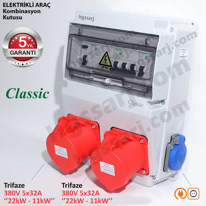 CLASSIC,%20Trifaze%20Elektrikli%20Araç%20Kombinasyon%20Kutusu,%205x32A%20+%205x32A%20+%201x16A%20-%20Sigorta%20Markası%20Seçeneği%20-%205%20Yıl%20Garanti