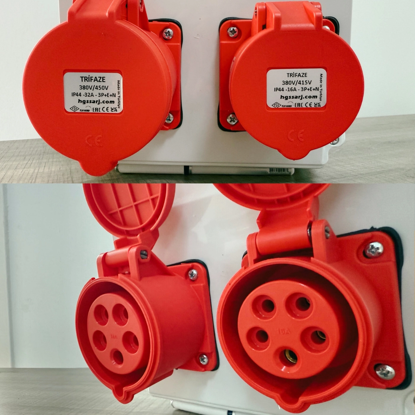 Hgsşarj ’’combix’’ Elektrikli Araç Şarj Kutusu Şarj Cihazı Kombinasyon Kutusu 22KW 11KW Trifaze Kaçak Akım Röle 5X32A + 5X16A ’’schneider’’