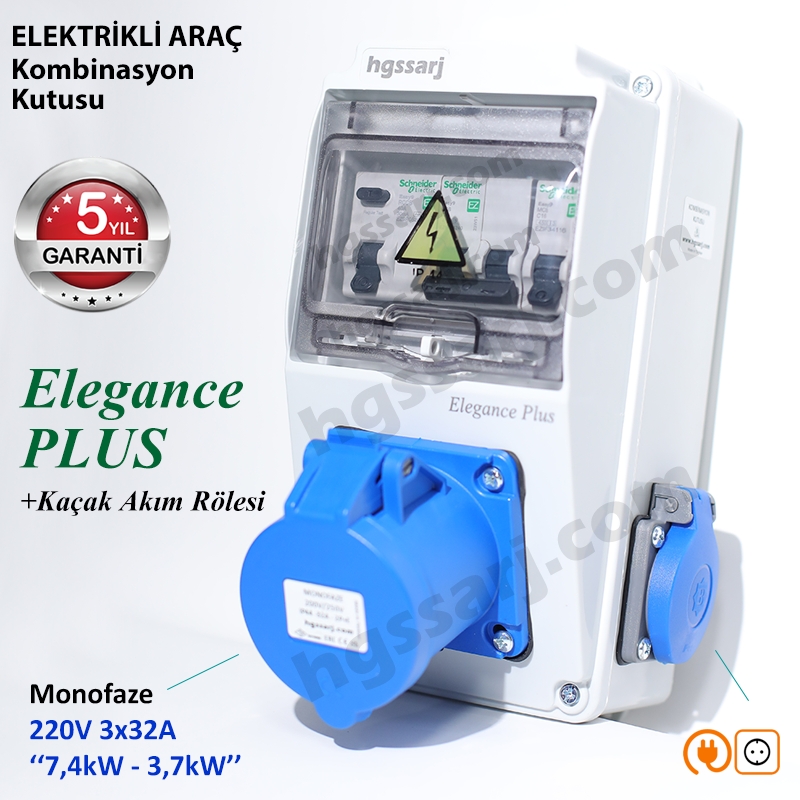 Elegance%20PLUS,%20Monofaze%20Elektrikli%20Araç%20Kombinasyon%20Kutusu,%20Tesla%20Blue%20Adaptöre%20Uyumlu%20+Kaçak%20Akım%20Röle%203x32A%20+%201x16A%20-Sigorta%20Markası%20Seçeneği%20-%205%20Yıl%20Garanti