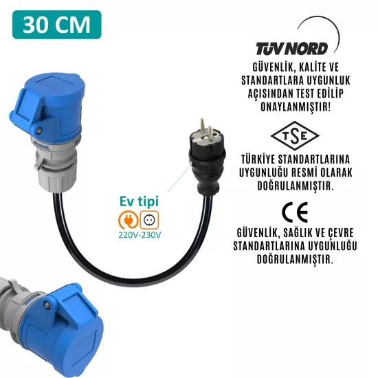 3x32A 220V-250V CEE Dönüştürücü Adaptör