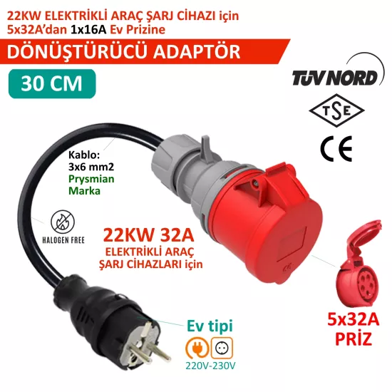 Hgsşarj, 380220V Dönüştürücü Adaptör EV