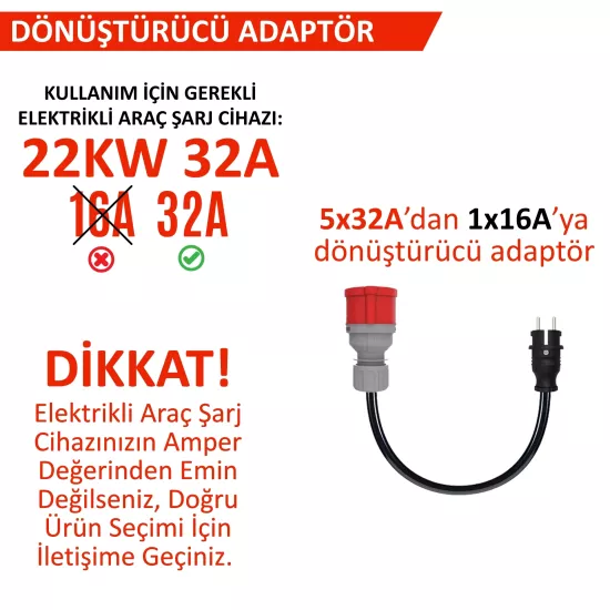 Hgsşarj, 380220V Dönüştürücü Adaptör EV