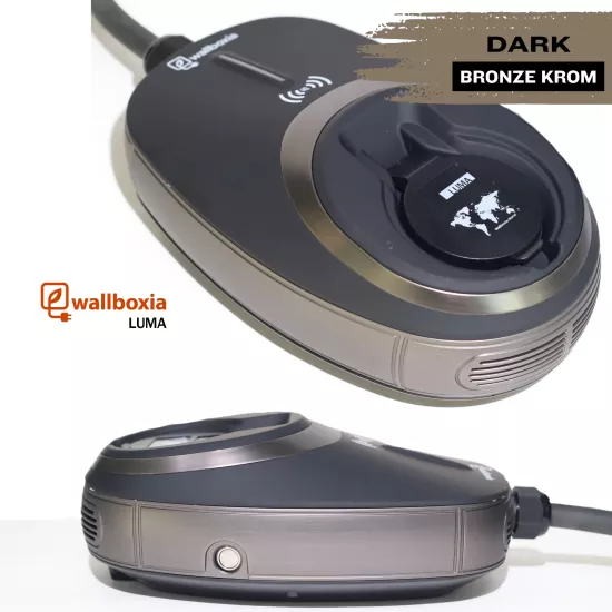 Wallboxia LUMA - DARK BRONZE KROM- 22kW Elektrikli Araç Taşınabilinir Şarj Cihazı - 36 Ay Garanti 