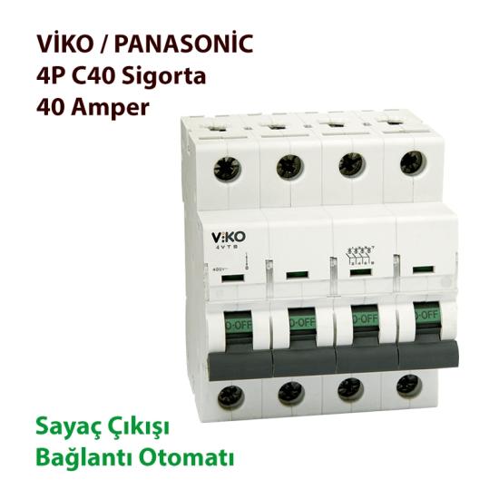 VİKO / Panasonic Otomatik Sigorta 4P C40 4X40A 4,5kA C Tipi